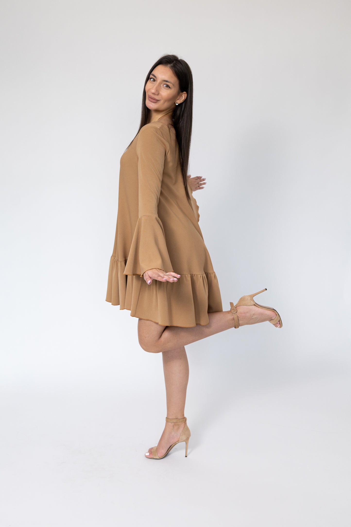 Rochie Elara - Bej Auriu