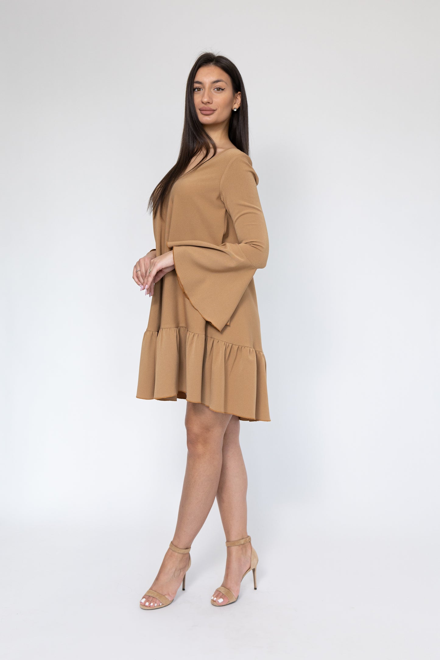 Rochie Elara - Bej Auriu