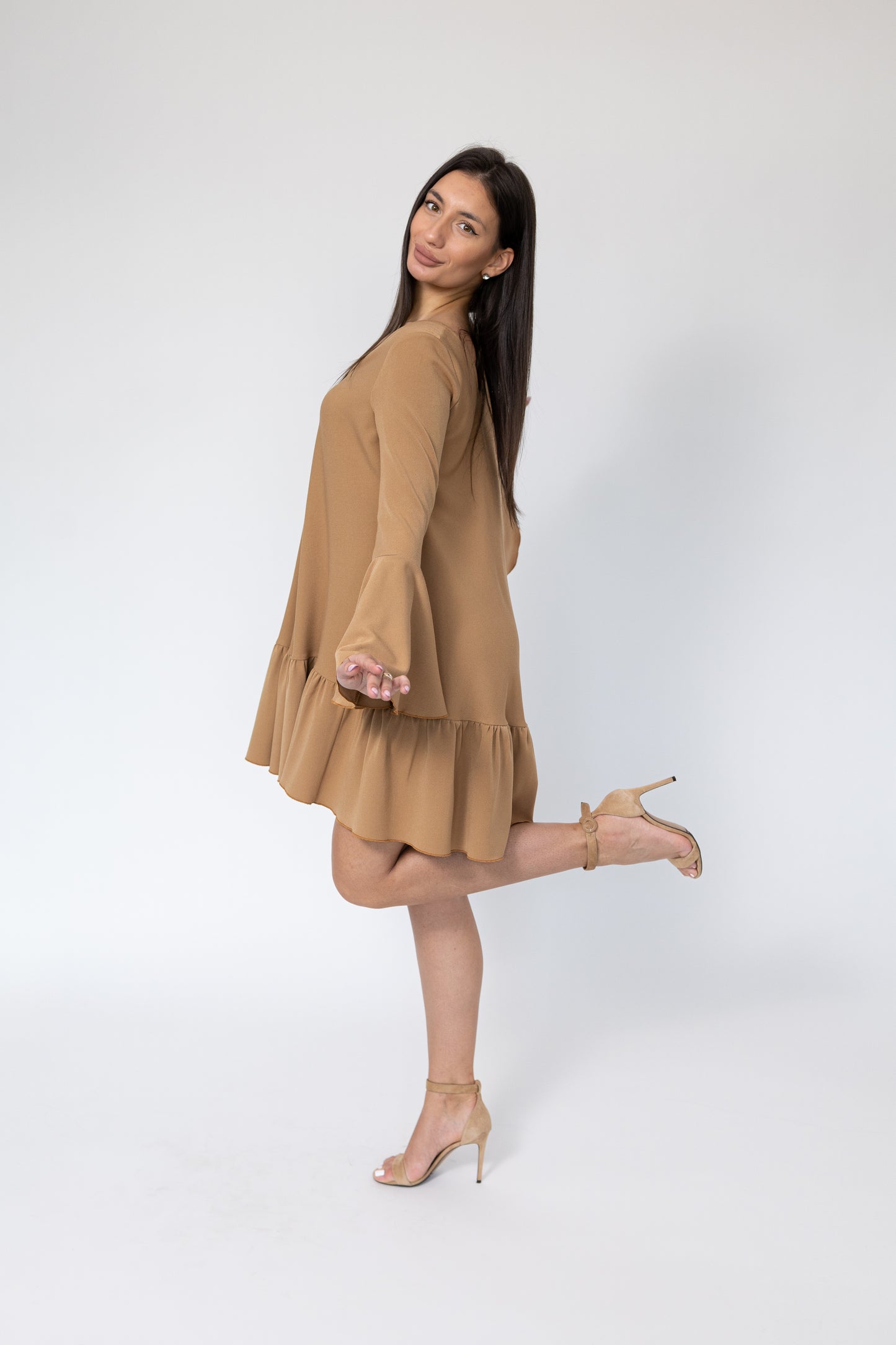 Rochie Elara - Bej Auriu