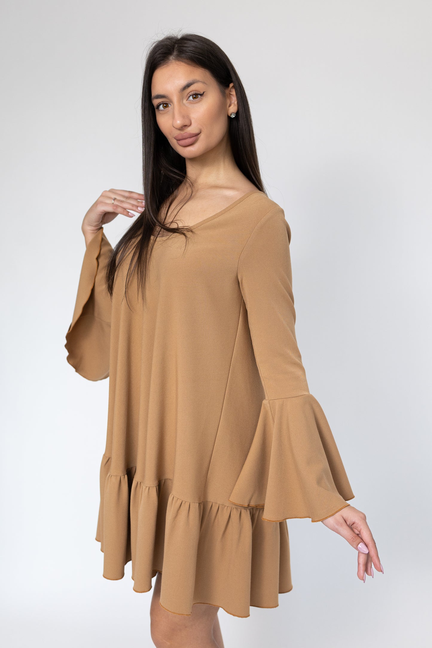 Rochie Elara - Bej Auriu