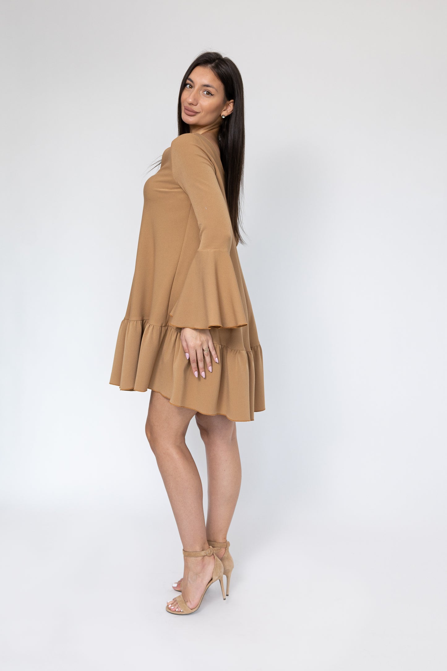 Rochie Elara - Bej Auriu