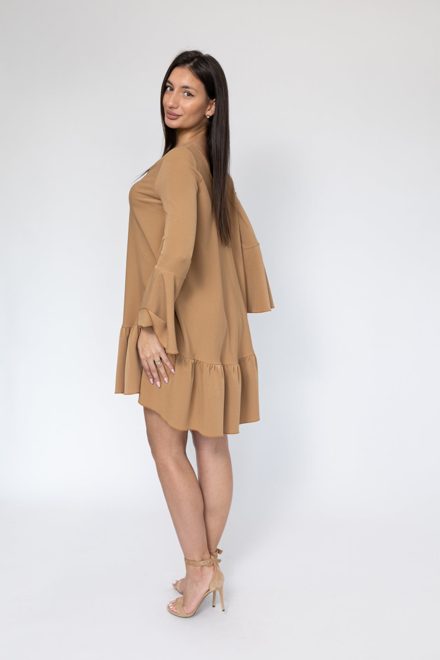 Rochie Elara - Bej Auriu