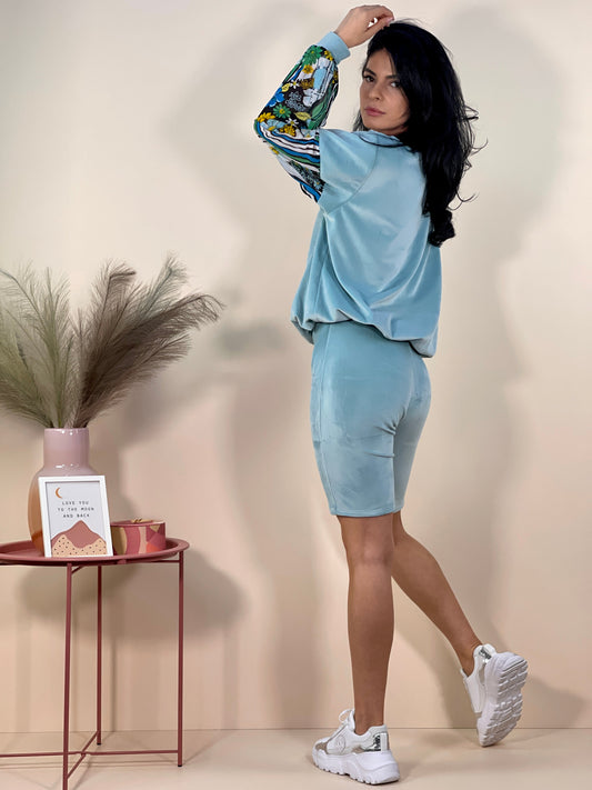 Costum Misty - White Turquoise