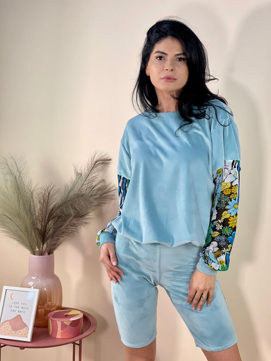 Costum Misty - White Turquoise
